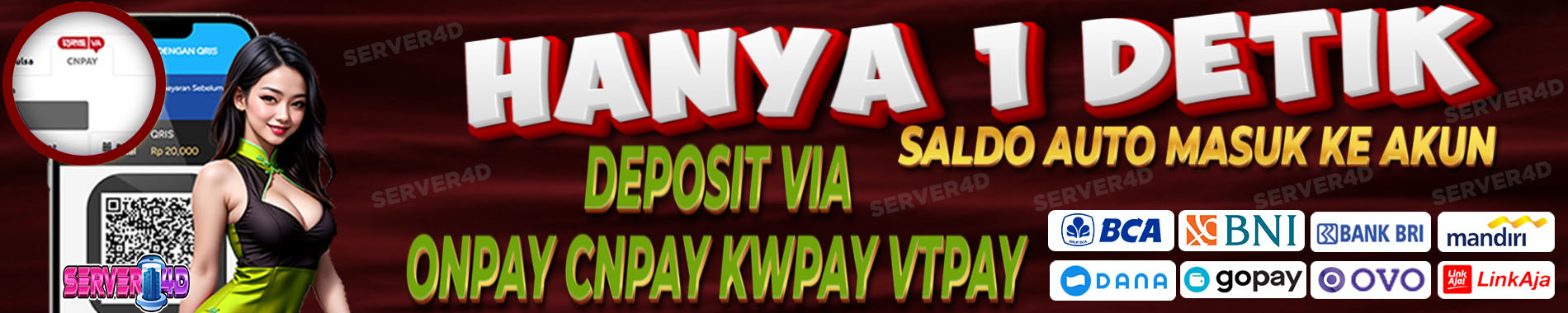 Proses deposit hanya 1 detik